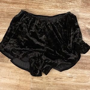Black Velvet Shorts